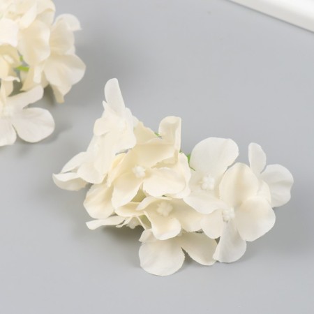 Flowers for decorating "hydrangea" white-yellow 10x10 cm-1