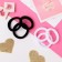 Hair elastic band "Simple" (set 6 pcs) corrugation, black white