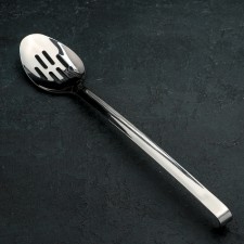 A garnet spoon made of stainless steel all -metal, 39 cm, thickness 3 mm, with holes