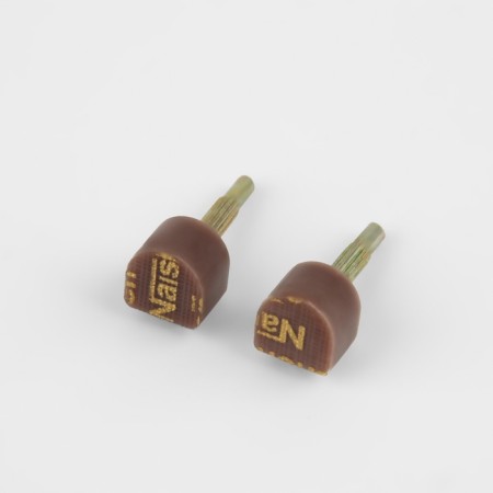 Heels for heels, 8 × 8 × 6 mm, 2 pcs, brown color-2