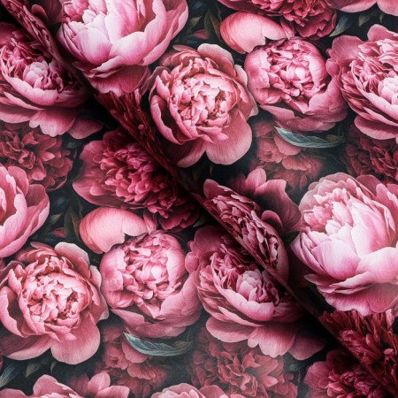 Package Paper, glossy "peonies" 70 x 100 cm-1