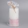 Candle with concrete, 5x10 cm, white-pink
