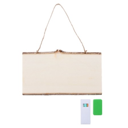 Wooden board for drawing and records, 25 × 12 × 1 cm, small -linker set + sponge-2