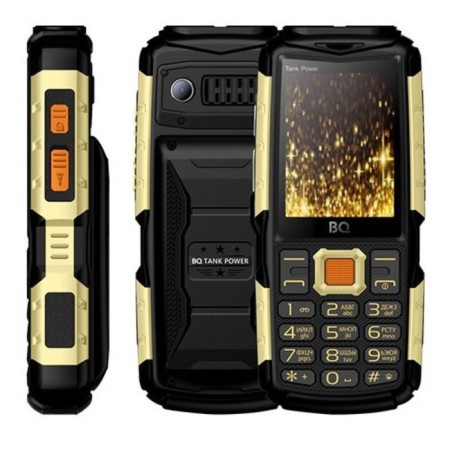 Cell phone BQ M-2430 Tank Power, 2.4 ", 2 SIM, Microsd, 4000 Mam, golden-1