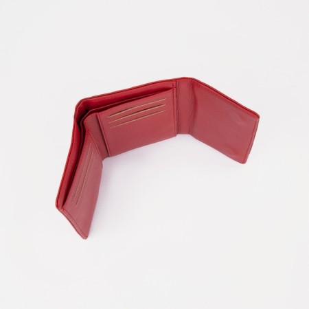 Women's wallet on magnets, red color-3