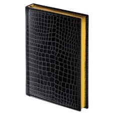Diary half -dated A5, 192 sheets, alligator, under crocodile skin, 148 x 218 mm, cream paper, gold cut