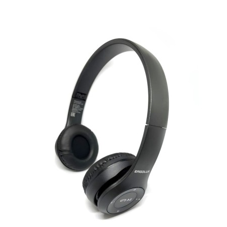 Headphones Ergolux ELX-BTHP01-C01, wireless, invoices, microphone, 250mach, FM, black