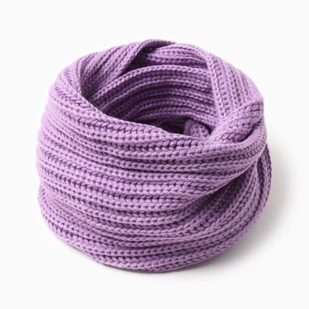 Scarf (clamp) children, lilac color, size 108x26 cm-3