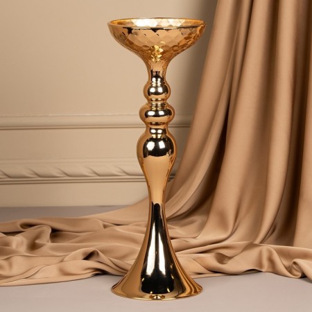 Summary Metal for 1 candle "Richard" Color Gold 12.5 x 12.5 x 37.5 cm-5