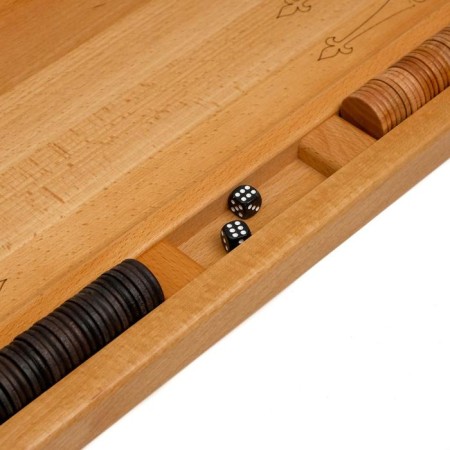 Wooden backgammon, large, board game "Athena", from the Buka array, 58.5 x 58 cm-3