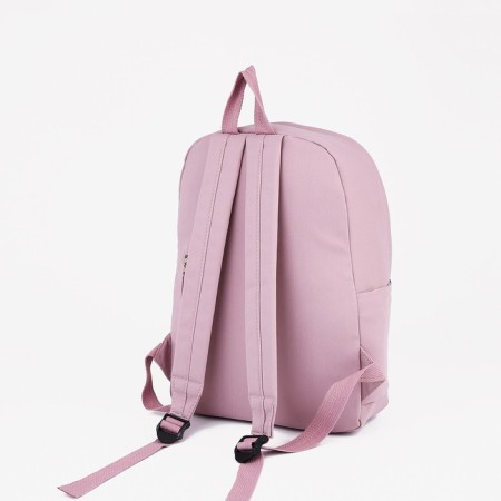 Youth backpack from textiles, 4 pockets, pink color-3