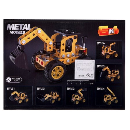Metal designer "Construction equipment", 6 assembly options, 146 parts-5