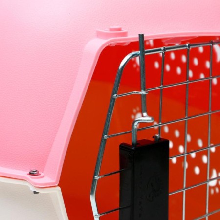 Carriage for animals is plastic, 47.5 x 33 x 31 cm, pink-5