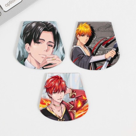 Magnetic bookmarks on the book “Anime. Guys ", 3 pcs.-3