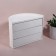 Organizer for storage, rotating, 3 sections, 27 × 15 cm, white color