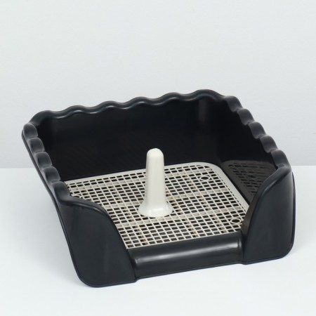 Tuel for dogs with high sides and a removable mesh 43x43x15 cm, black-1