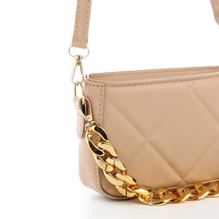Cross-Bodi Bag on a zipper, beige color-2