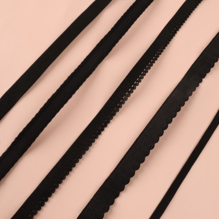 A set of rubber bands for sewing underwear, 5 types, black color-10