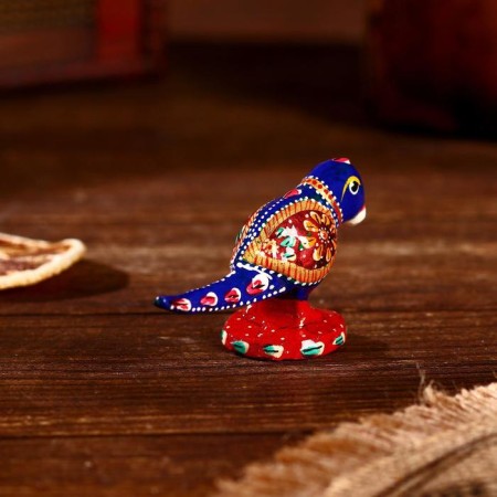 Souvenir "Blue Parrot" aluminum 6.5x2.5x4.5 cm-2
