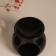 Aroma lamp ceramics "I love myself" black 7.2x7.2x7.8 cm