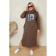 Women's dress, size 60, brown color