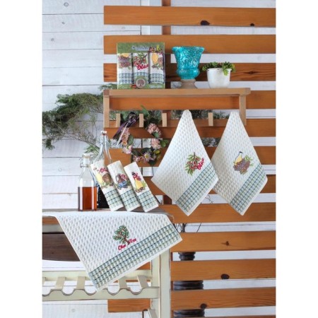 A set of wuffed napkins Diva Afrodita Ceylin "Oliva", size 35x50 cm, 3 pcs-1