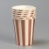 A glass of paper "strip", set ", 6 pcs., Color pink gold