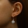 Earrings with “Shambhala” rhinestones, white color in silver