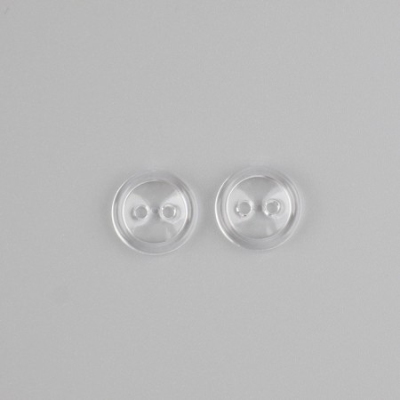 A set of buttons, 2 punctures, d = 11 mm, 25 pcs, the color is transparent-1