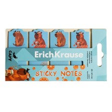 Bookmarks with adhesive edge paper 25x67 mm, Erichkrause Happy Capy, 80 sheets