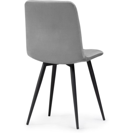 Stool on a metal frame chilli to metal/velor, black/dark gray 44x50x85 cm-3