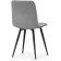 Stool on a metal frame chilli to metal/velor, black/dark gray 44x50x85 cm