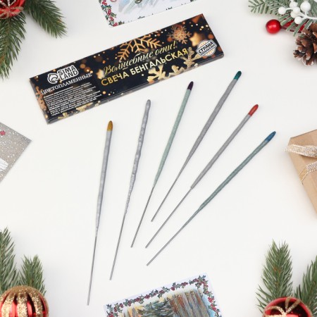 Bengal lights, 16 cm, 6 pieces, "Magic Lights", 30 seconds