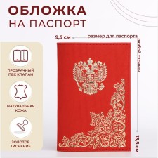 Cover for passport, red color