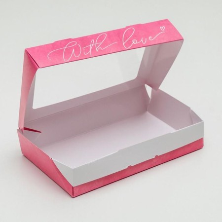 Confectionery packaging, a box with lamination "with love", 20 x 12 x 4 cm-1
