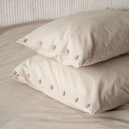 Pillow Pillowcase "Boyle", size 50x70 cm, gray color, 2 pcs-1