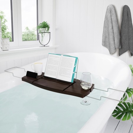 Aquala bathroom shelf, nut-1