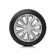 Wheel caps Autoprofi R15, PP plastic, adjusting rim, metallic, 370 mm, 4 pcs