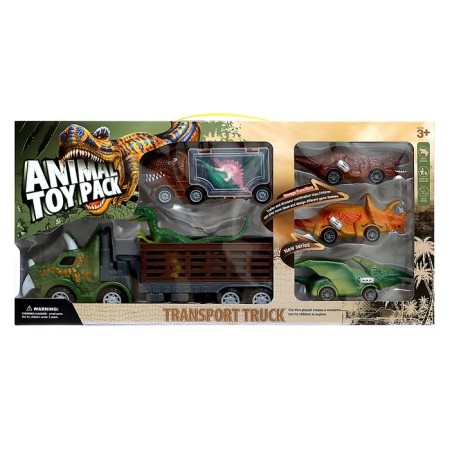 Dino gaming set includes 2 trucks and dinosaurs-24