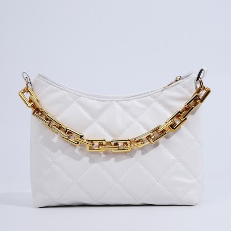 Bag Cross-Bodi with a zipper, white color