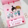 An envelope for money for a wedding "Happy newlyweds", a postcard, 6 sheets, 16.3 x 21.3 cm.