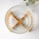A set of glass salad bowls on the Tondo stand, 5 items: large 2.2 l, small 330 ml