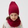 Children's cap KAFTAN with snood, fuchsia rr 44-48