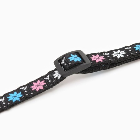 Two -layer collar with Fastex "Snowflake", 30 x 1 cm, mix of flowers-6
