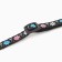 Two -layer collar with Fastex "Snowflake", 30 x 1 cm, mix of flowers
