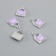 Decor for creativity metal, rhinestones "handbag" lilac 1.7x1.2 cm