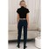 Women's turtleneck with short sleeve Eliseeva Olesya, size 46, black color