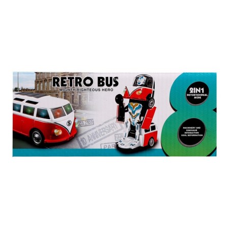 Retro bus robot, light and sound effects, transformed-11