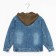 Denim jacket for a boy, blue color, height 104 cm