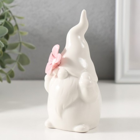 Souvenir Ceramics "Ples White with pink flower" 6.1x5.8x11.6 cm-3